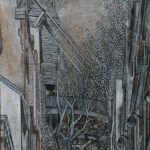 Paris France dessin détaillé Maude Tapin artiste technique mixte vacance repos tranquilité