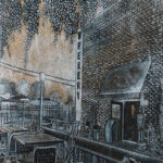 Bradenton Floride dessin détaillé Maude Tapin artiste technique mixte vacance repos tranquilité