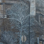 Jasper Canada Montagnes dessin détaillé Maude Tapin artiste technique mixte vacance repos tranquilité