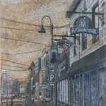 Gaspésie Matane dessin détaillé Maude Tapin artiste technique mixte vacance repos tranquilité