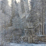 Québec dessin détaillé Maude Tapin artiste technique mixte vacance repos tranquilité Charlevoix nature