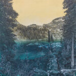 Québec dessin détaillé Maude Tapin artiste technique mixte vacance repos tranquilité Colombie-Britannique nature