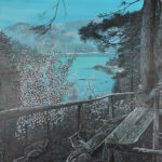 Québec dessin détaillé Maude Tapin artiste technique mixte Baie des rochers vacance nature Charlevoix parc nature