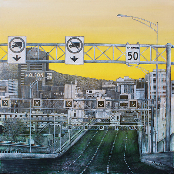 voyage équilibre mindtravel dessin détaillé Maude Tapin artiste technique mixte art Pont Jacque Cartier Montréal Longueuil