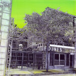 voyage équilibre mindtravel dessin détaillé Maude Tapin artiste technique mixte art foufounes électriques Montréal rue sainte-Catherine