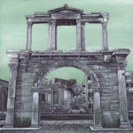 voyage équilibre mindtravel dessin détaillé Maude Tapin artiste technique mixte art Athène Grèce voyage