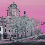 voyage équilibre mindtravel dessin détaillé Maude Tapin artiste technique mixte art vieux québec musée du fort