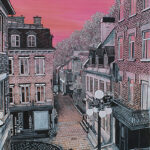 voyage équilibre mindtravel dessin détaillé Maude Tapin artiste technique mixte art vieux québec