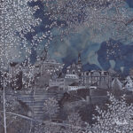 Tchéquie Roadtrip Château de Château de Loket Technique mixte Mind Travel dessin détaillé Maude Tapin artiste